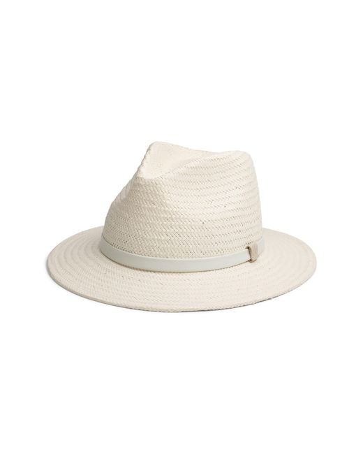 Rag & Bone White Packable Straw Fedora