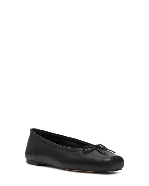 Steve Madden Black Eleve Square Toe Flat