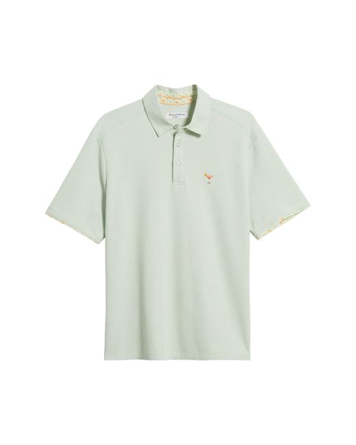 Tommy Bahama White Cocktail Mixer Islandzone Five O'clock Performance Polo for men