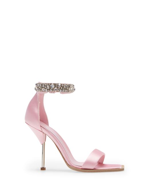 Alexander McQueen Pink Crystal Strap Sandal