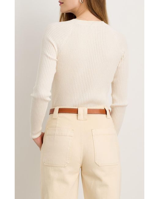 Alex Mill Natural Josie Rib Cotton & Cashmere Sweater