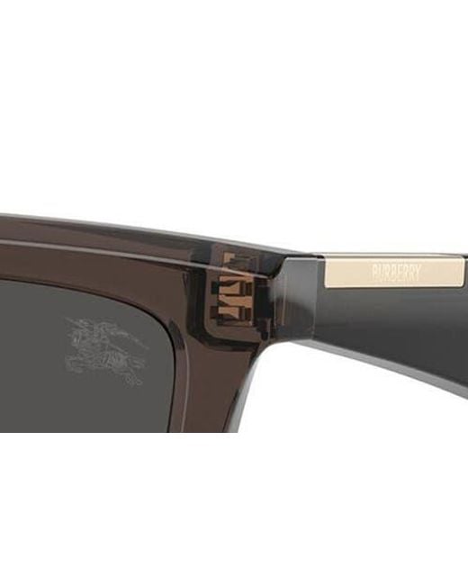 Burberry Black 54Mm Rectangular Sunglasses for men