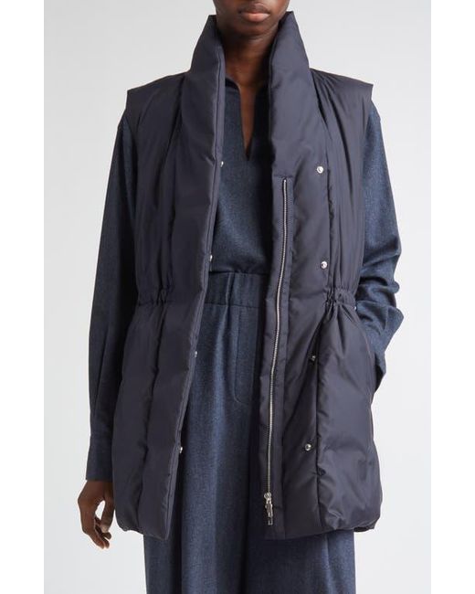 Lafayette 148 New York Blue Recycled Tech Down Puffer Vest