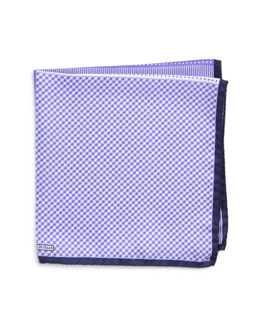 Nordstrom Purple Panel Silk Pocket Square for men