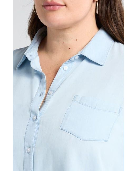 Caslon Blue Chambray Button-Up Shirt