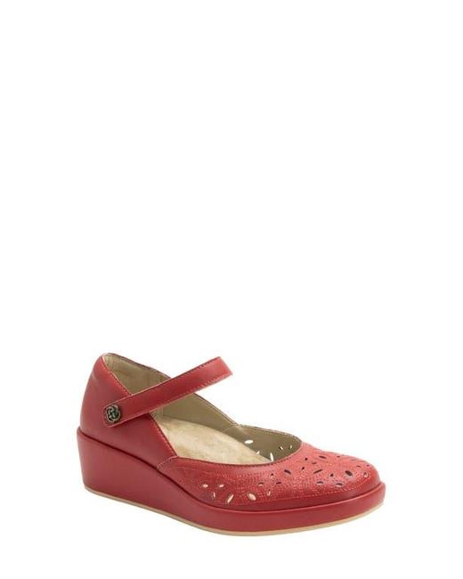 Alegria By Pg Lite Red Hayes Platform Wedge Mary Jane