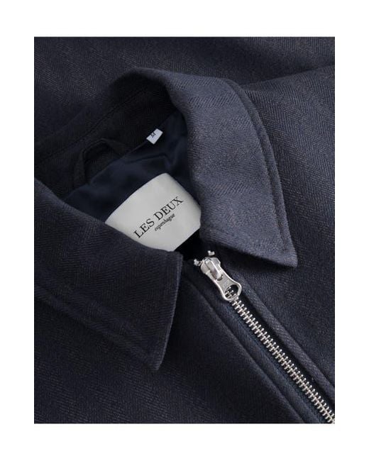 Les Deux Blue Como Coach Jacket for men
