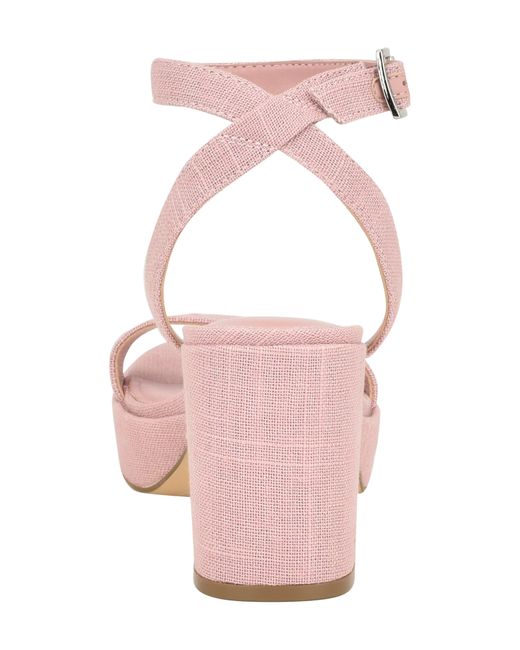 Calvin Klein Pink Lalah Ankle Strap Platform Sandal