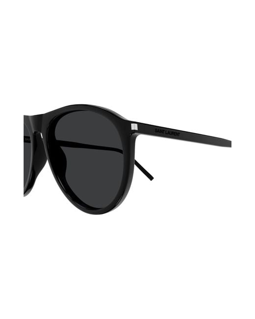 Saint Laurent Black 54mm Navigator Sunglasses