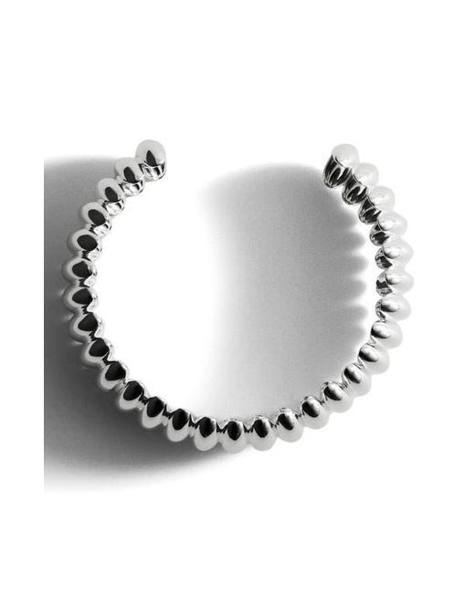 Mango Black X Kaia Gerber Ridge Embossed Choker Necklace