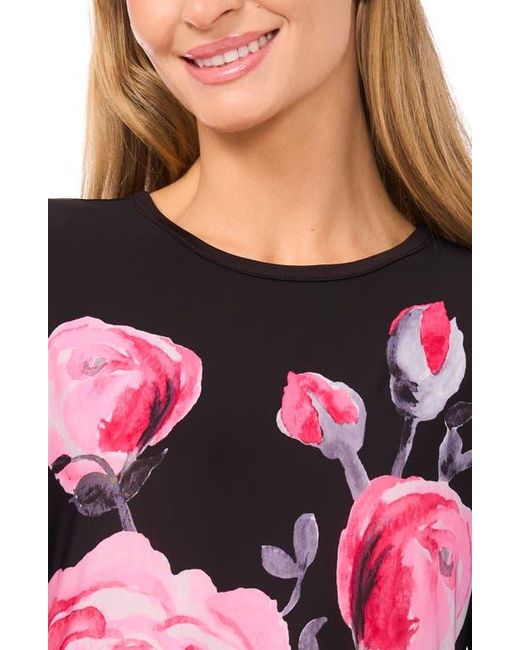 Ted Baker Black Eloise Placed Floral Long Sleeve Maxi Dress