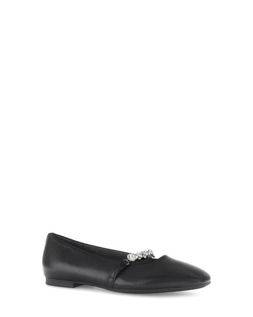 Gabor Black Crystal Mary Jane Flat