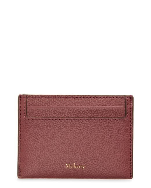 Mulberry Purple Leather Card Case