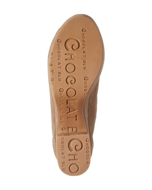 Chocolat Blu Brown Gabe Open Toe Platform Bootie