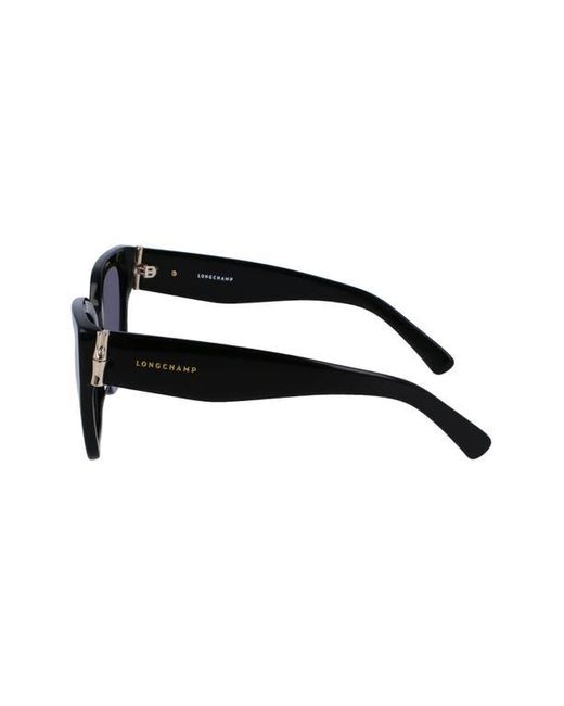 Longchamp Blue 55Mm Rectangular Sunglasses