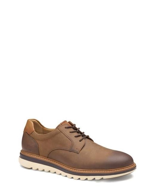 Johnston & Murphy Brown Braxton Plain Toe Derby for men