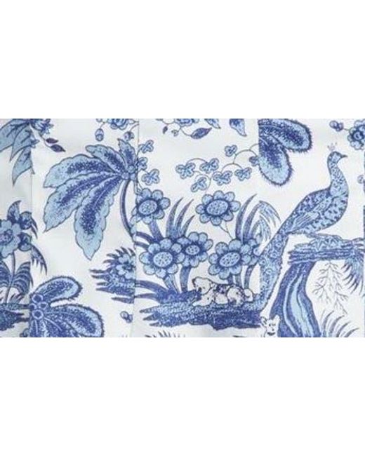 Staud Blue Wells Dot Minidress