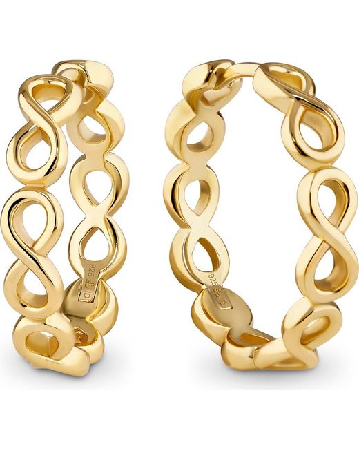 DEVATA Metallic Infinity Hoop Earrings