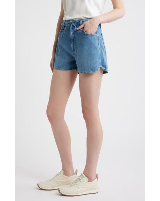 Rag & Bone Blue Featherweight Nolan Drawstring Denim Shorts