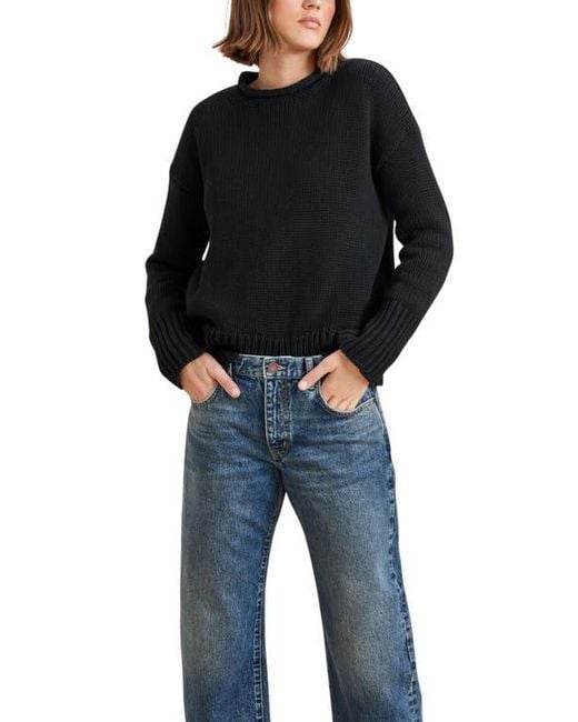 La Ligne Black Solid Marina Sweater