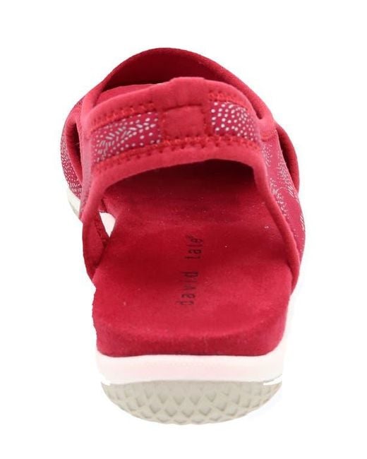 David Tate Red Stretch Slingback Sandal