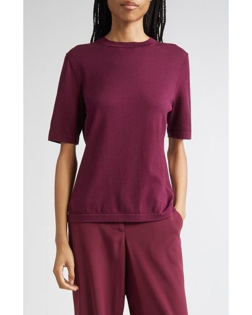 Lafayette 148 New York Red Cotton & Silk Sweater