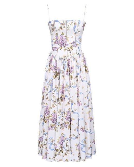 House Of Cb White Ysabella Floral Maxi Sundress