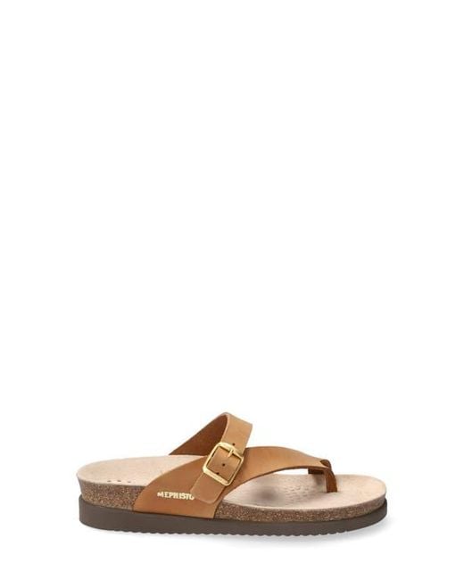Mephisto Brown Helen Toe Loop Sandal