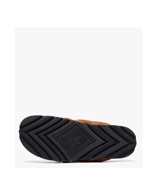 MCM White Monogram Print Cross Sandals for men