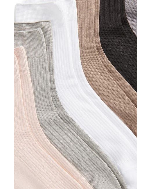 Muk Luks Gray Assorted 6-Pack Crew Socks