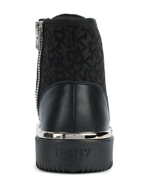 DKNY Black Bitsy High Top Platform Sneaker