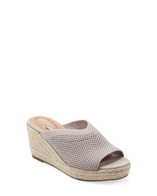 Easy Spirit Jalen Wedge Espadrille Slide Sandal in White Lyst