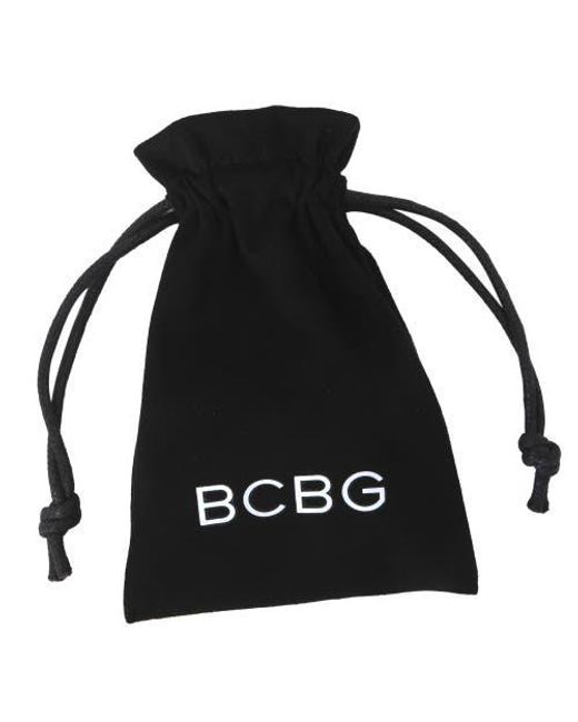 BCBGMAXAZRIA Metallic Wide Hoop Earrings