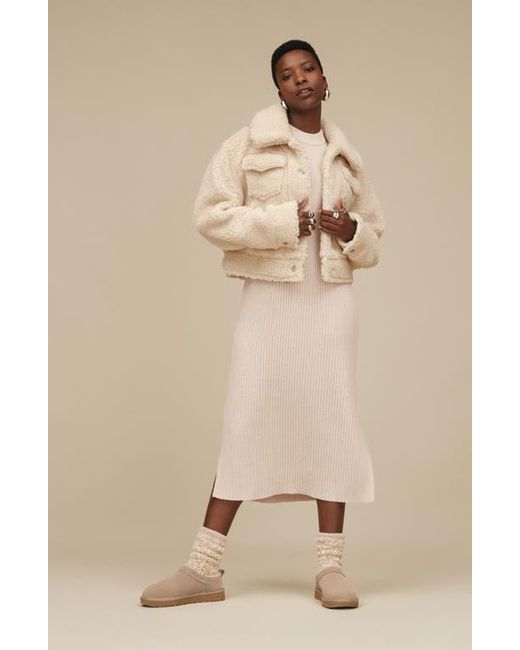 Ugg Brown Classic Micro Genuine Shearling Lined Slip-On