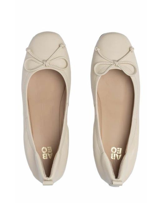 ABEO White Cadence Bow Ballet Flat