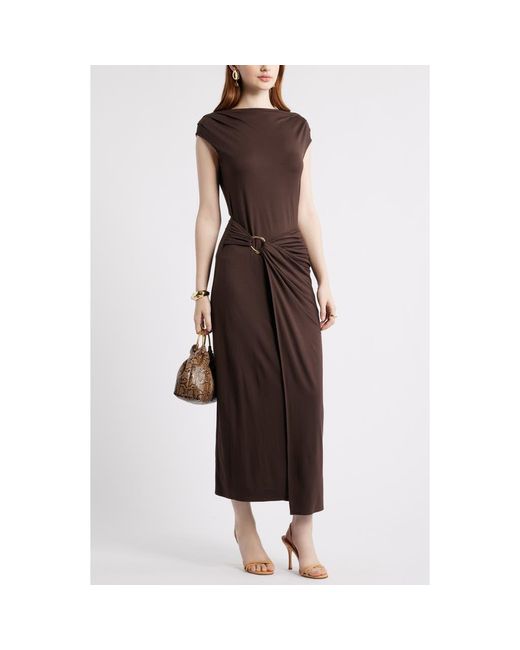 princess polly baby blue dress Women's Brown Midi Dresses