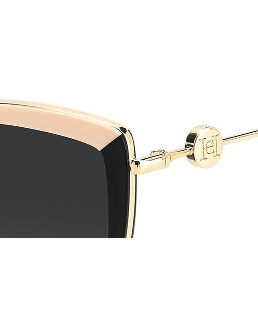 Carolina Herrera Black 58mm Cat Eye Sunglasses