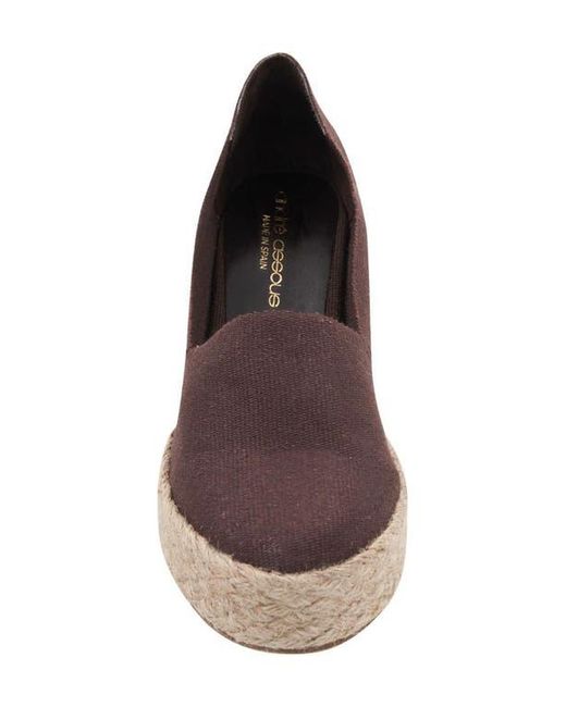 Andre Assous Brown Patti Espadrille Wedge