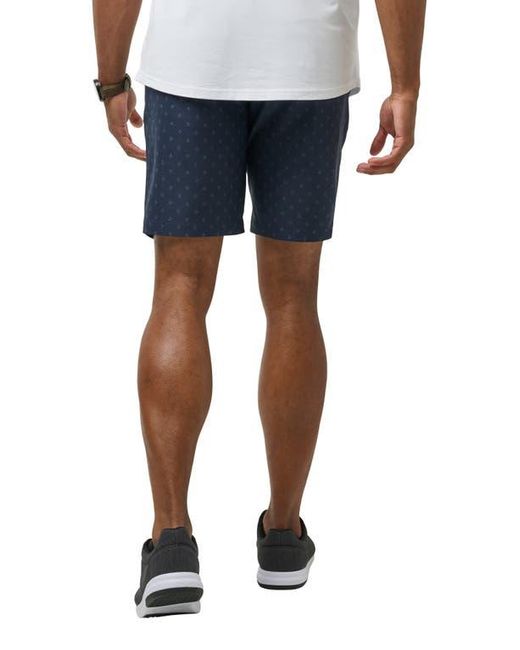 Travis Mathew Blue Tamlin Stretch Flat Front Shorts for men