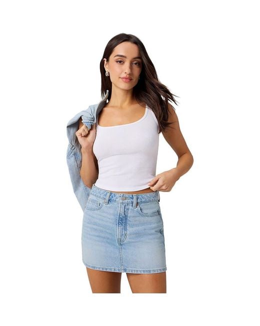 Fabletics Blue Modal Rib Cropped Tank
