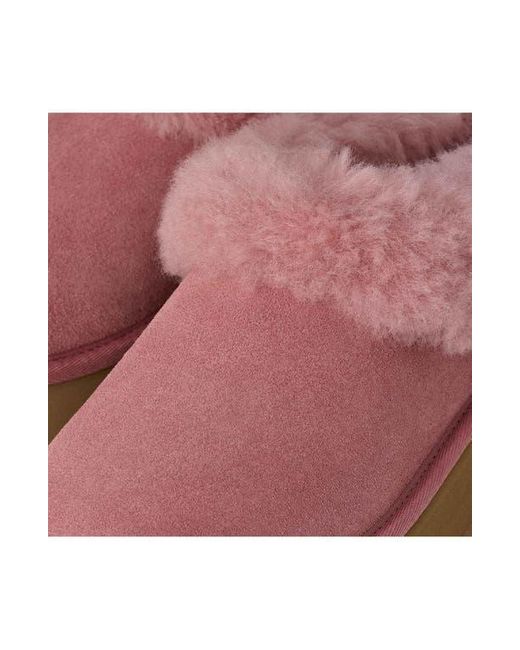 Ugg Pink Tazzelle Genuine Shearling Collar Slipper