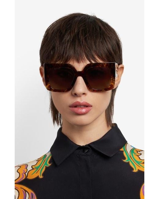 Etro Brown 53Mm Gradient Square Sunglasses