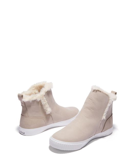Timberland Skyla Bay Faux Fur Lined Pull-on Boot in White