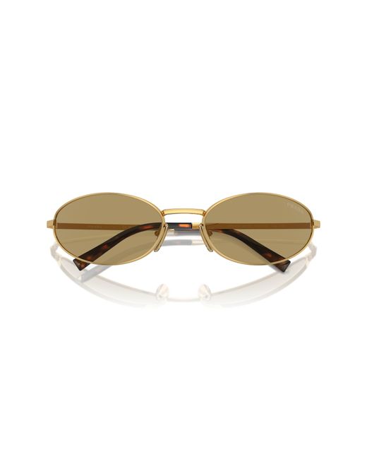 Prada Natural 59mm Oval Sunglasses for men