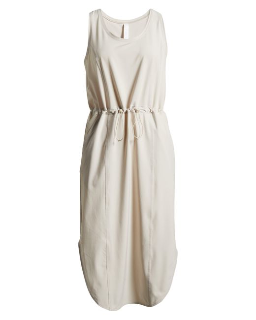 Zella White In Flight Drawcord Waist Dress