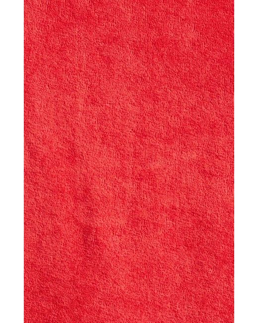 Sporty & Rich Red Vendome Cotton Terry Polo