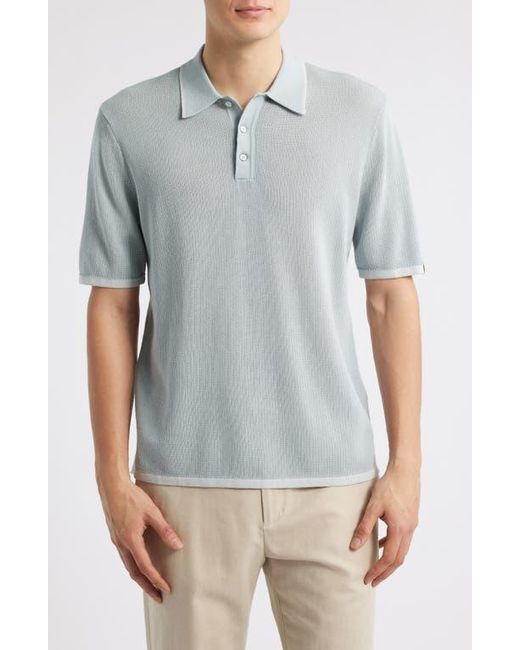 Rag & Bone Blue Harvey Relaxed Polo for men