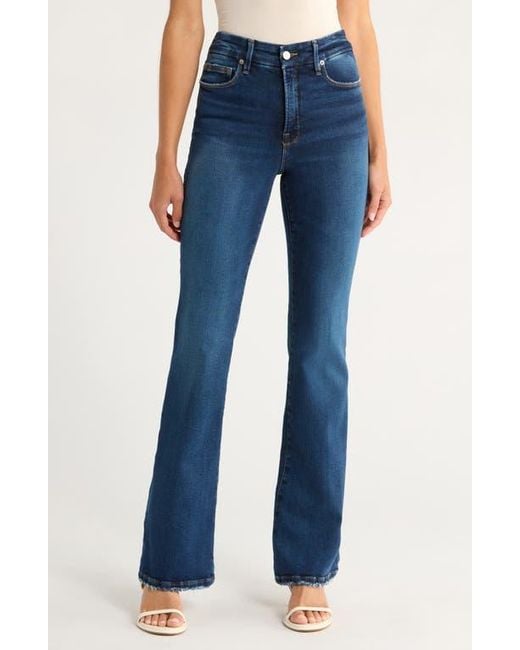 GOOD AMERICAN Blue Soft Tech Bootcut Jeans