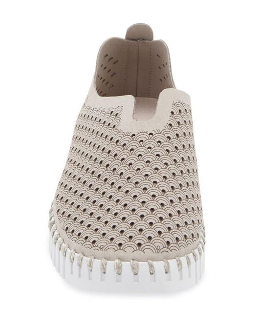 Ilse Jacobsen Gray Tulip Perforated Slip-On Sneaker