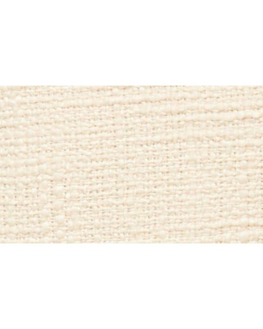 Staud White Strapless Cotton Tweed Top